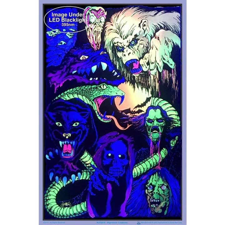 Scorpio Posters - Wholesale Poster - Nightmare Creatures Black Light Poster - 23" x 35"1