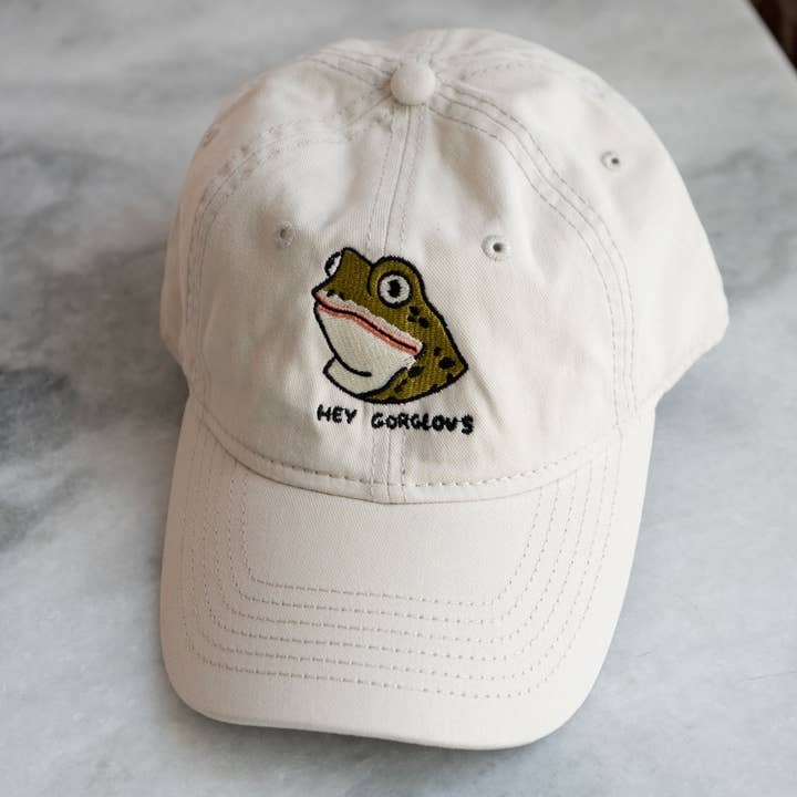 Stay Home Club - Wholesale Baseball Cap - Unisex - Hey Gorgeous Frog Hat | Embroidered Dad Hat
