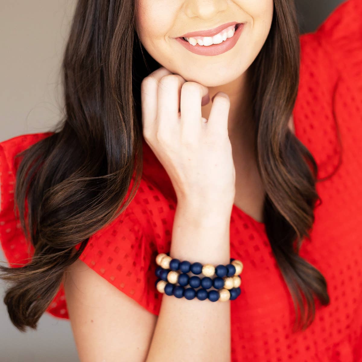 Viv&Lou - Wholesale Jewelry Set - Navy Nora Bracelet Stack1