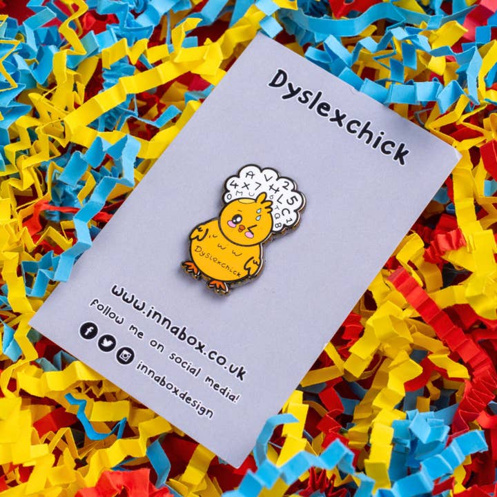 Innabox Ltd - Wholesale Lapel Pin/Button - Dyslexchick Enamel Pin - Dyslexia2