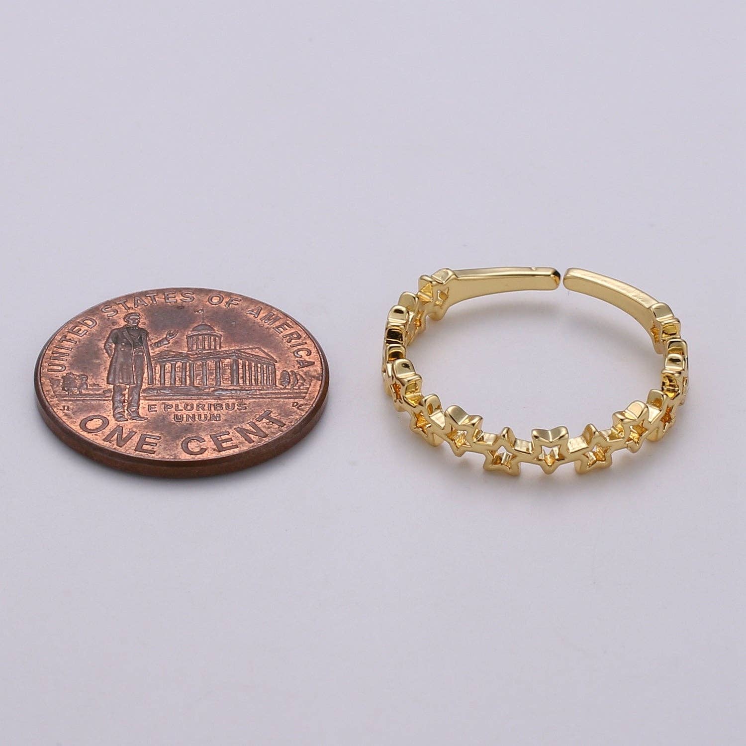 Aim Eternal - Wholesale Band/Stacked Ring - Dainty Star Ring, Gold Minimalist Ring, Stacking Rings for Women, Simple Open Ring, 18k Gold Filled Ring, Gift for Her2