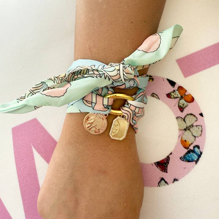 Gemelli - Wholesale Charm/Dangle Bracelet - Scarf Charm Wrap Bracelet - Coin