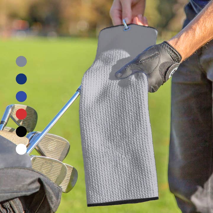 Pro Towels - Wholesale Sports Towel - Tri-Fold Microfiber Waffle Golf Towel: Grommet & Hook6