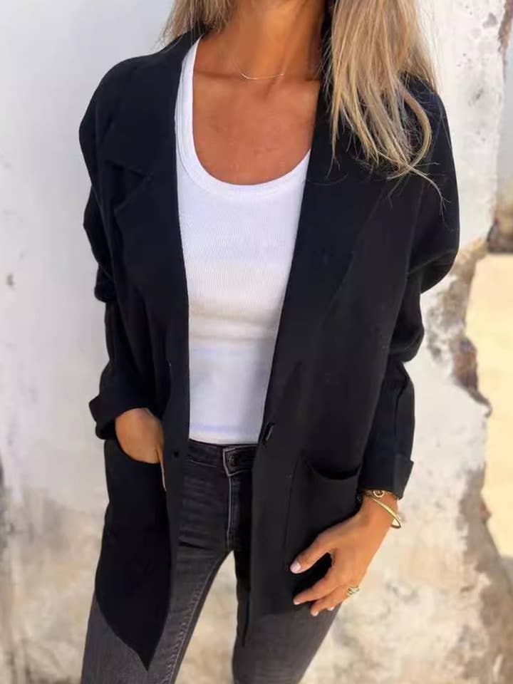 Lovenne - Wholesale Jacket - Women's - Versatile lapel pocket jacket11