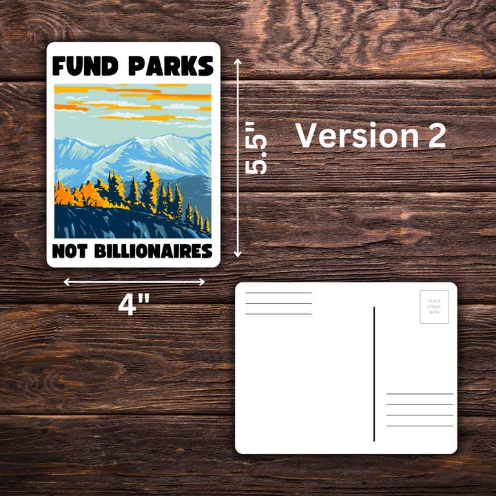 Atomic Cactus Stickers - Wholesale Postcard Set - Fund Parks Not Billionaires Bundle | Sticker & Postcard Set | Anti-Capitalist Nature Art | National Parks Advocacy | Political Stationery7