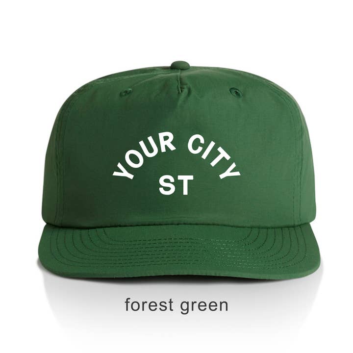 Endless August Supply Co. - Vente Casquette à visière plate – unisexe - Chapeau en nylon personnalisé Arch City | Chapeau avec nom | Chapeau de ville14