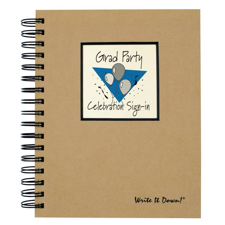 Journals Unlimited - Wholesale Journal/Diary - Grad Party - Celebration Sign-in (Kraft)