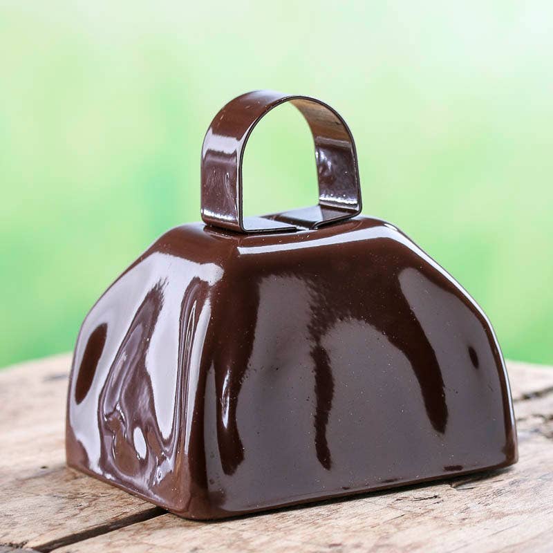 Factory Direct Craft - Wholesale Ornament - Brown Metal Cowbell with Handle2