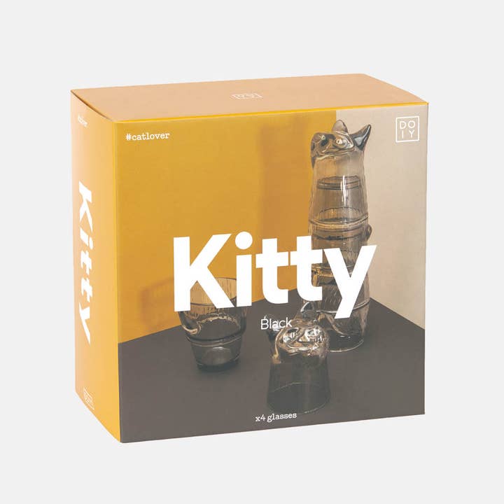 DOIY - Vente Verre/tasse - Verres empilables Black Kitty3