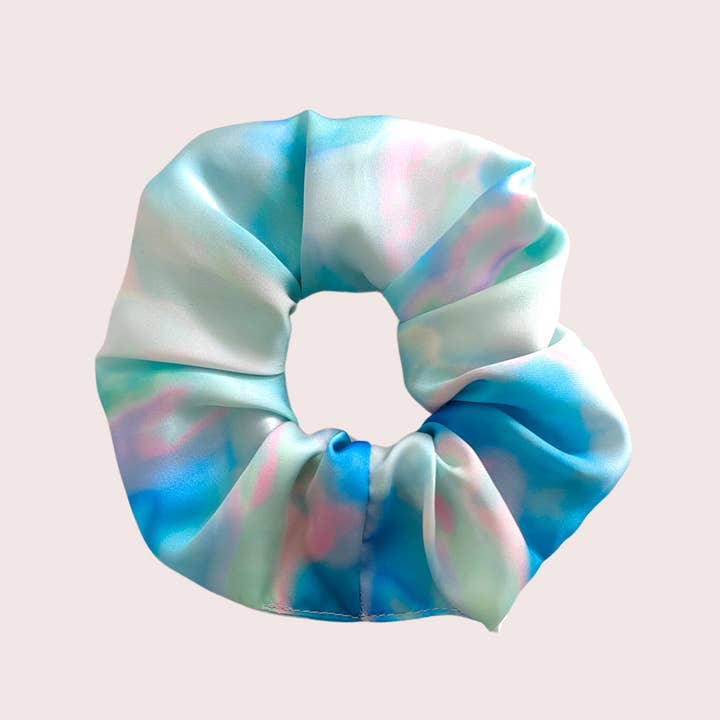 Laure Derrey – wholesale Scrunchie - Dam – AGUA CHOUCHOU/lila blå slips & färgämne polyester4