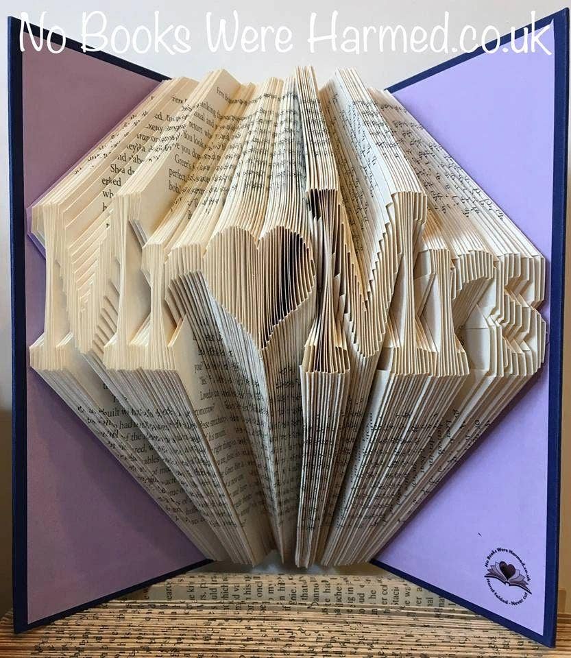 No Books Were Harmed.co.uk – wholesale Sculpture – Mr ♥ Mrs Hand Folded Book Art Sculpture Gift2