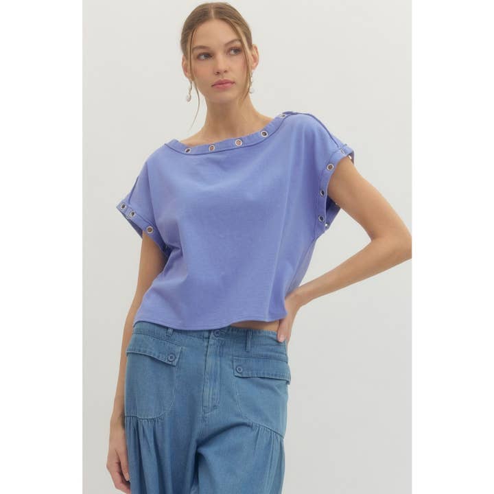 Top a manica corta per la vendita all'ingrosso da parte di STYLE USA