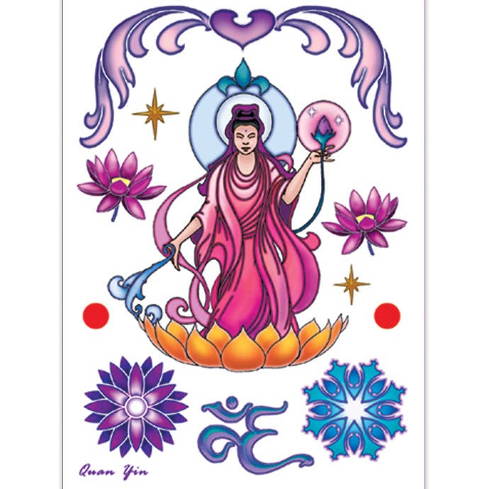 Mandala Arts - Wholesale Temporary Tattoo - Tattoo Body Art Quan Yin