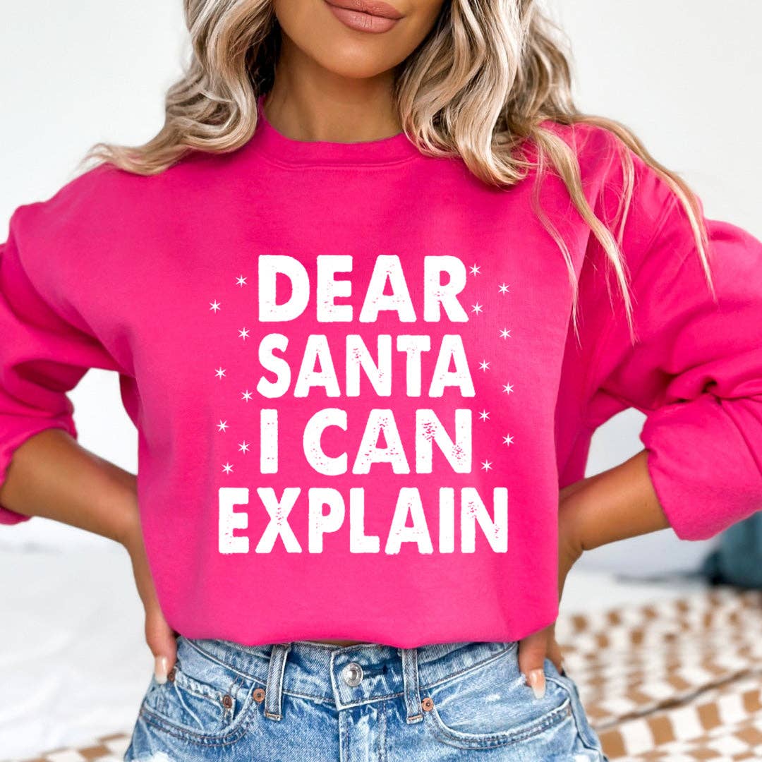 LA Shirt Company - Wholesale Graphic Sweatshirt - Women's - Dear Santa I Can Explain - Sweatshirt & Hoodie1
