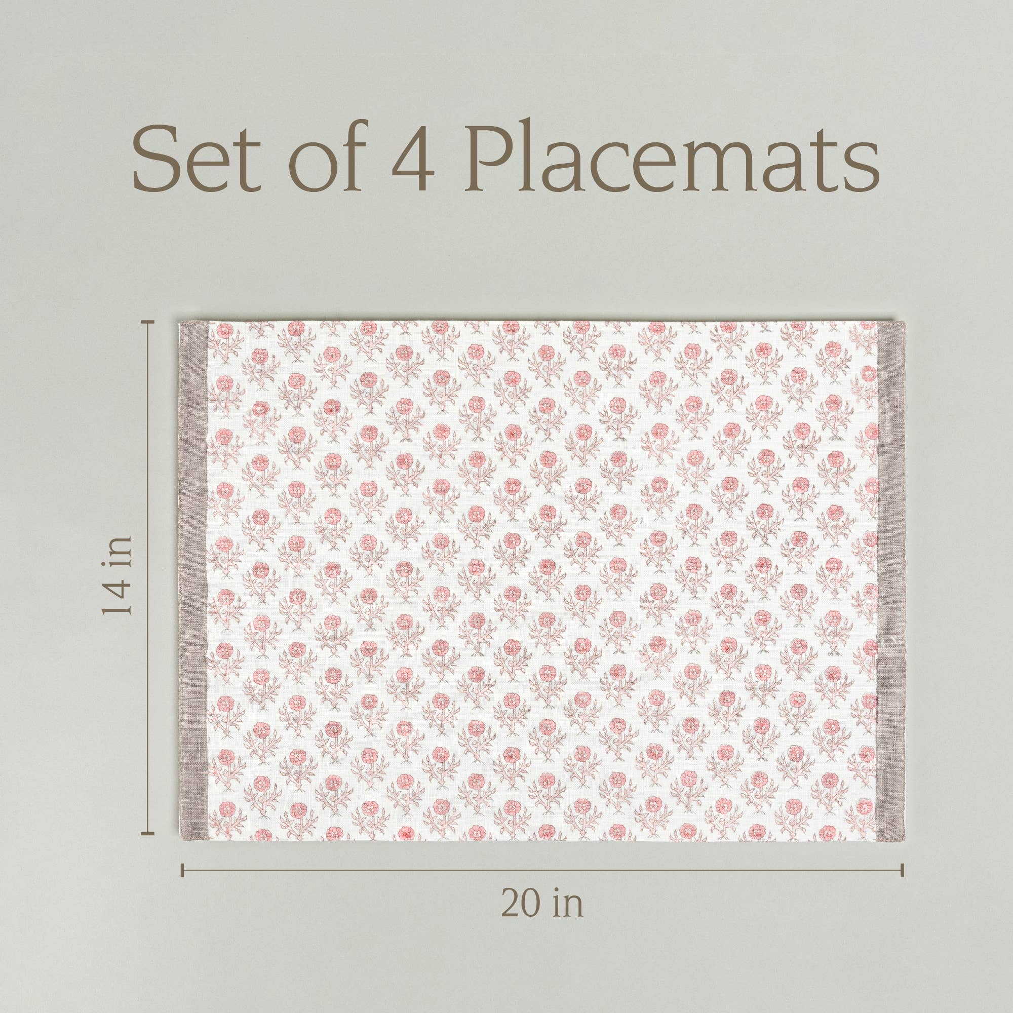 over&back - Wholesale Placemat - Artisan Hand-Blocked Placemats – 100% Cotton – Set of 439