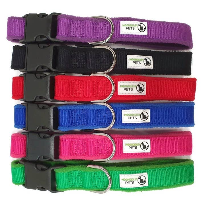 Moondidley Pets - Wholesale Pet Collar - Dog - 100% Pure Bamboo Fibre w/Fleece Lining Dog Collar