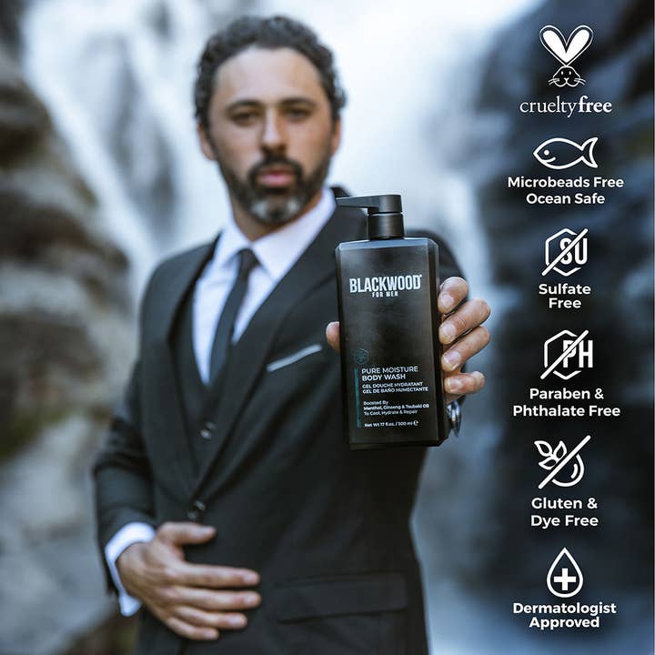 Blackwood For Men - Wholesale Body Wash/Shower Gel - Men's - Pure Moisture Body Wash 17 fl. oz.