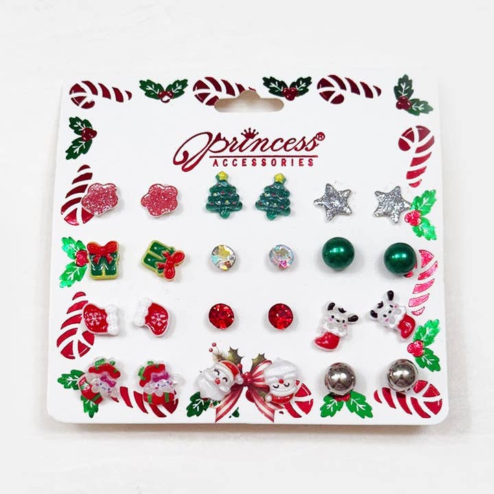 Cute Christmas Theme Post Earring Set for wholesale by Love and Repeat