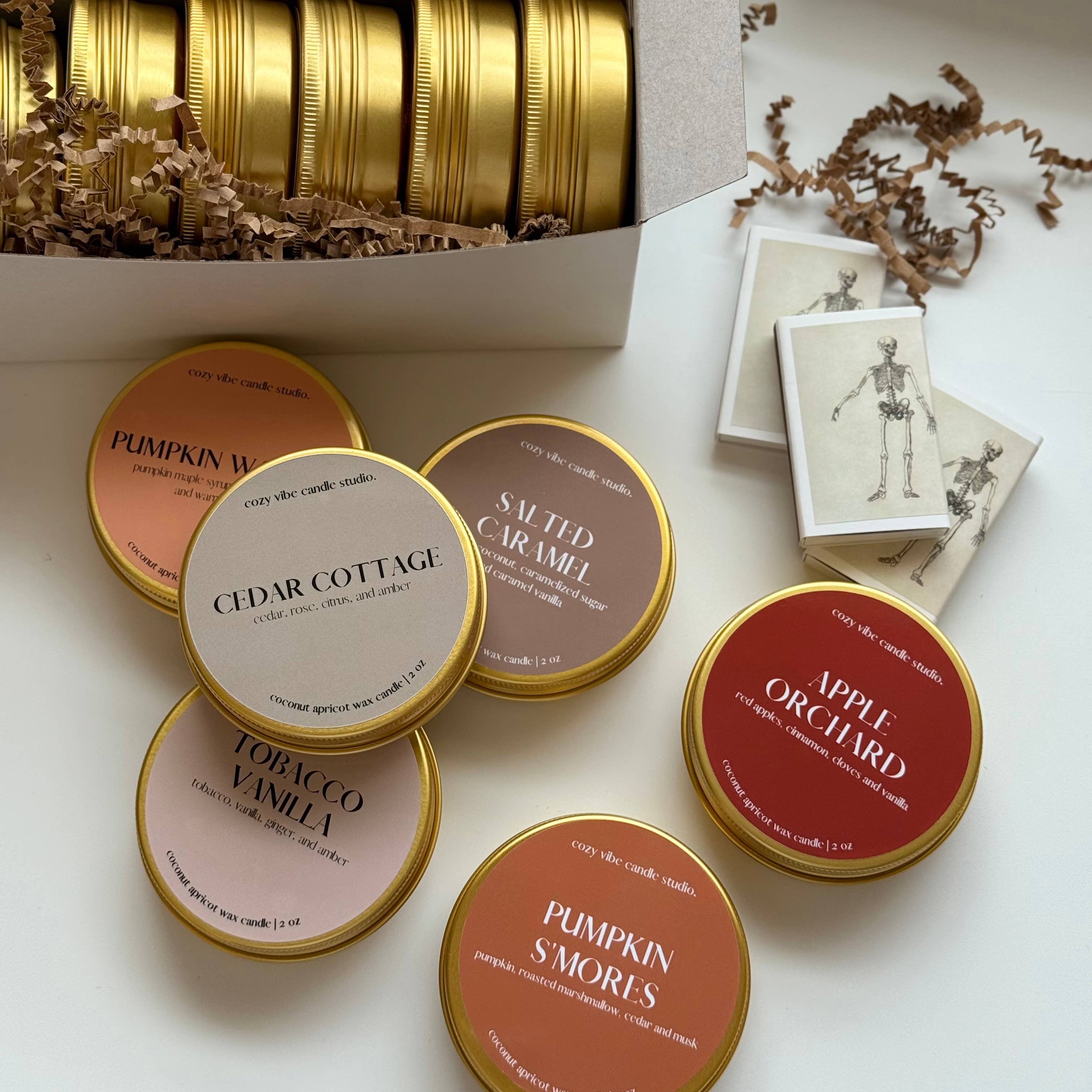 Cozyvibecandlestudio - Wholesale Travel Candles - 2oz Travel Candle Tin | Fall Collection4