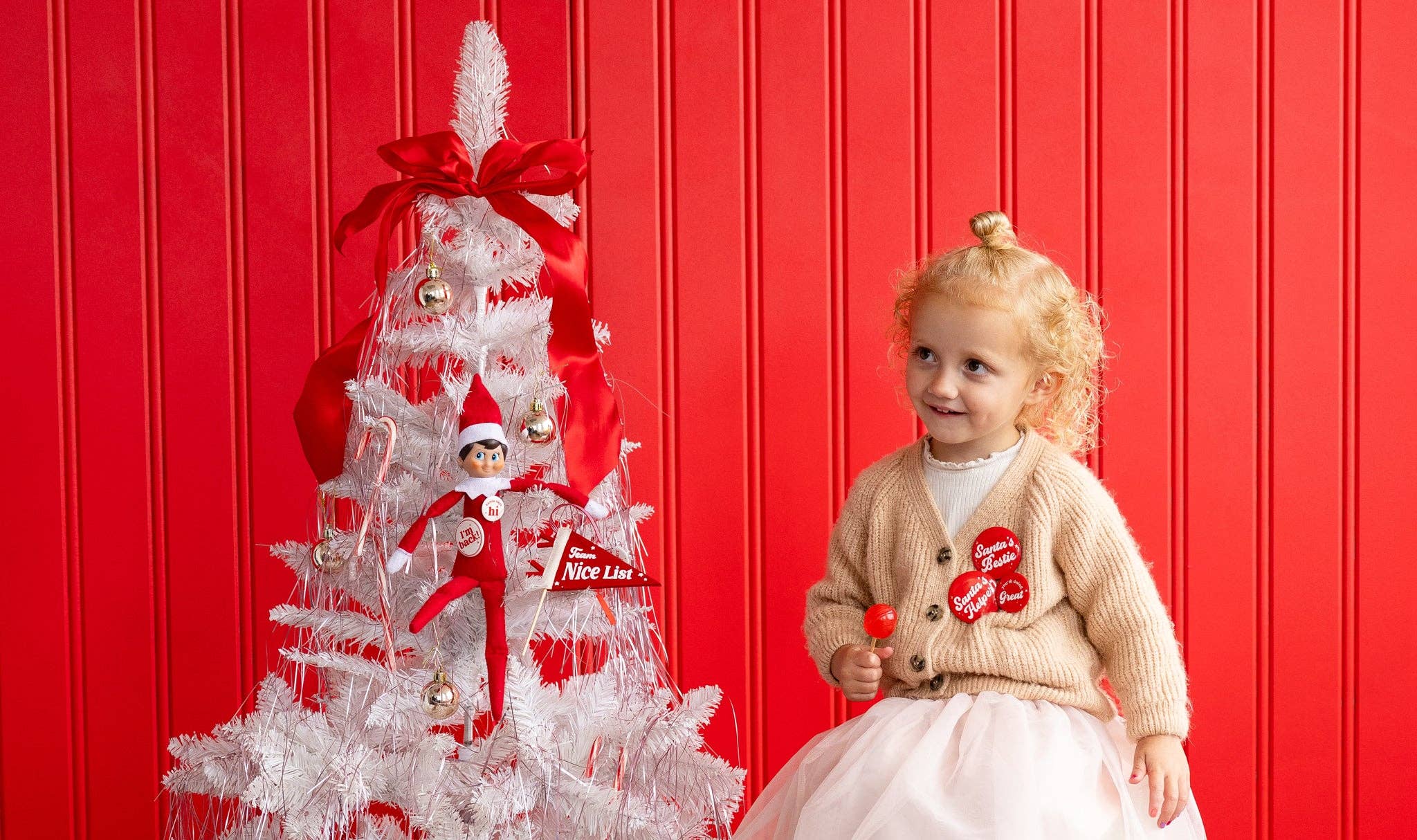 My Mind’s Eye – wholesale Christmas decoration – ELF1108 - Elf Pennant and Buttons Set3