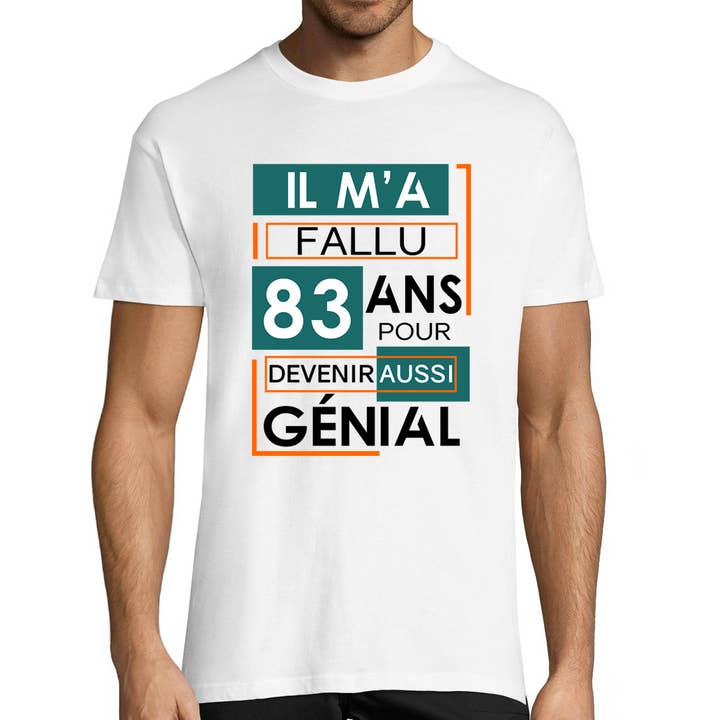 T-shirt Homme Anniversaire 83 ans pour la vente par Planetee