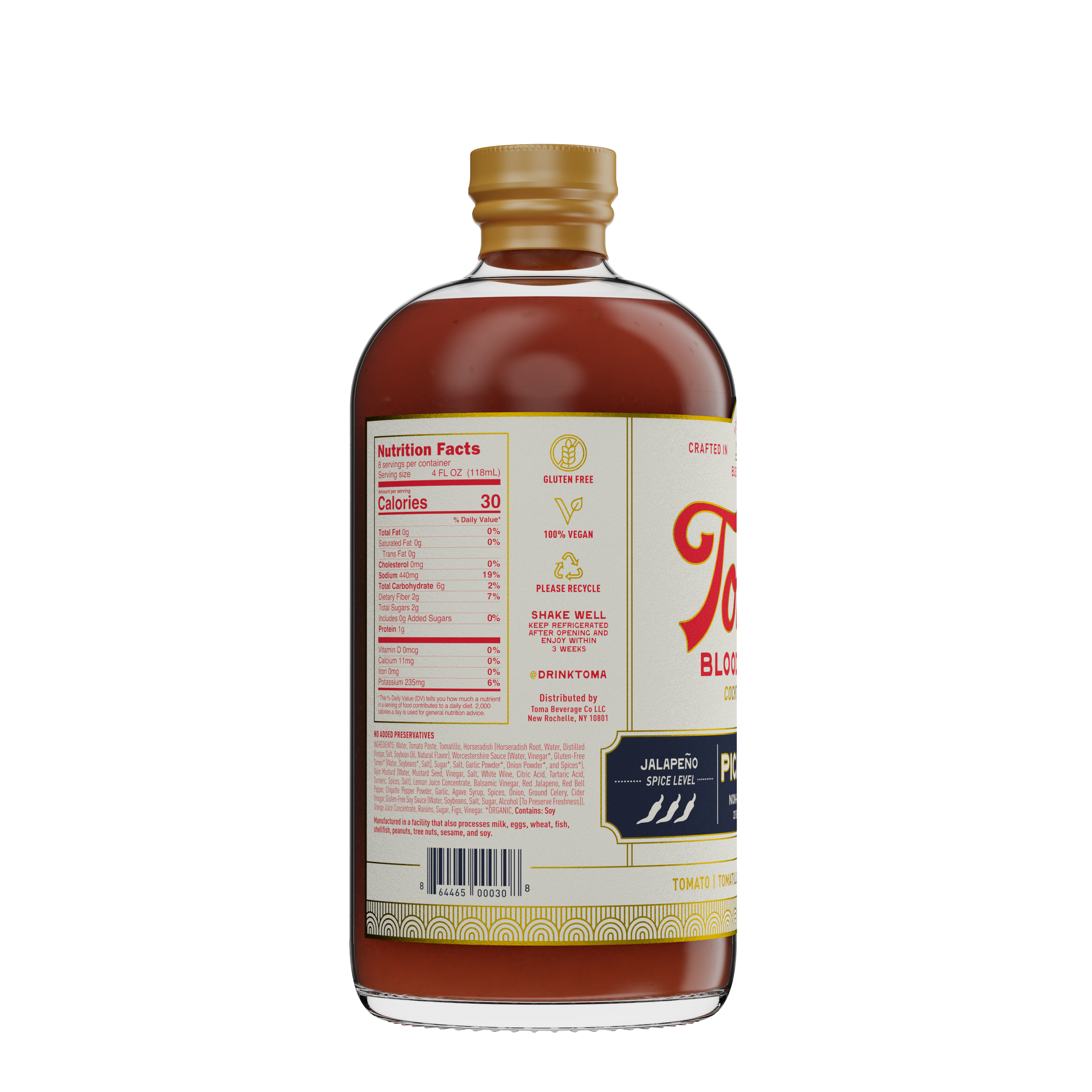 Toma Beverage Co - Wholesale Cocktail Mix/Syrup - Toma Bloody Mary Mixer - PICANTE 32oz7