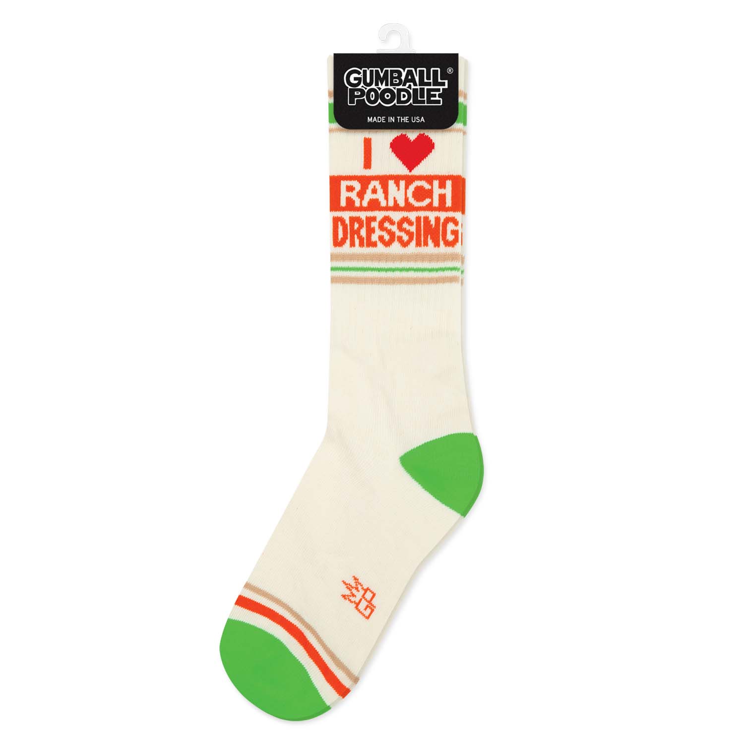 Gumball Poodle - Wholesale Socks - Unisex - I ❤️ Ranch Dressing Gym Crew Socks2