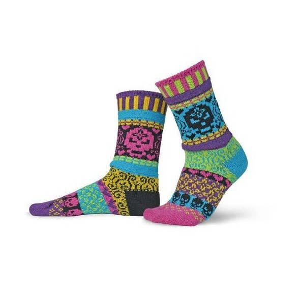 Day Of The Dead Crew Socks for wholesale by Solmate Canada