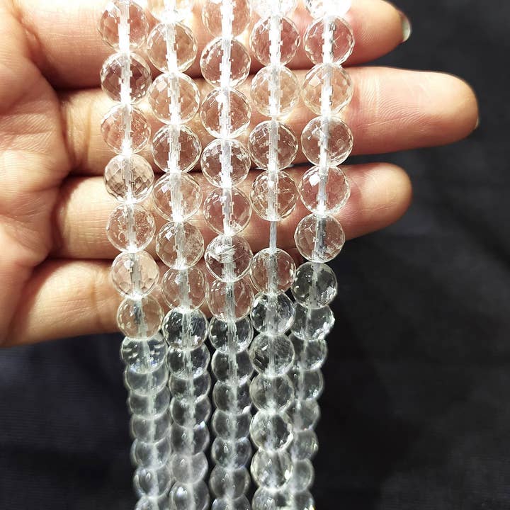 Soothing Crystals Beads - Wholesale Beads - Faceted Beads | Clear Quartz | Crystal Beads for Jewelry4