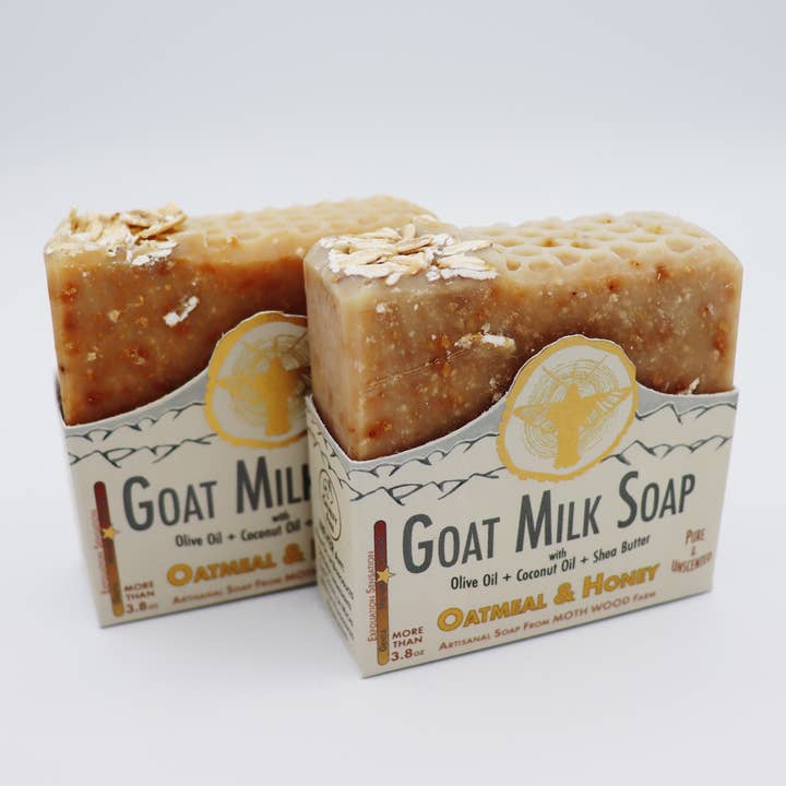 Haferflocken & Honig Ziegenmilchseife für den Großhandel von MOTH WOOD