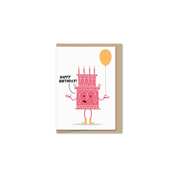 Maginating - Wholesale Birthday Card - Mini Birthday Cake Man (Enclosure-sized Birthday Card)