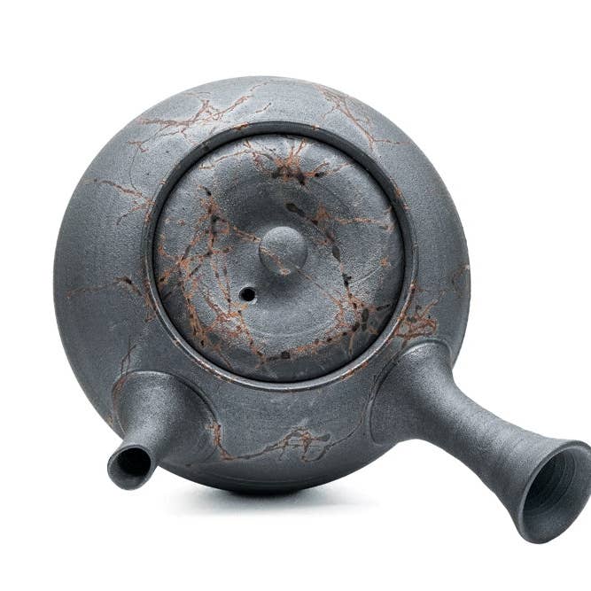 Tezumi - Vente Théière - Kyusu japonais - 藤田徳太 Fujita Tokuta - Théière Mogake Tokoname grise - 300 ml5