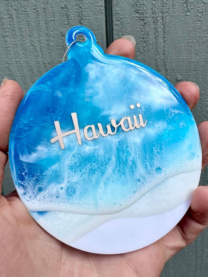 Resin Ocean Ornaments - HAWAII MIX |Beach Christmas Ornament for wholesale by TBM Creations LLC