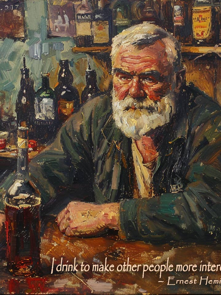 I Drink to Make Other People More Interesting 8"x8" Art Print for wholesale by Mowbi