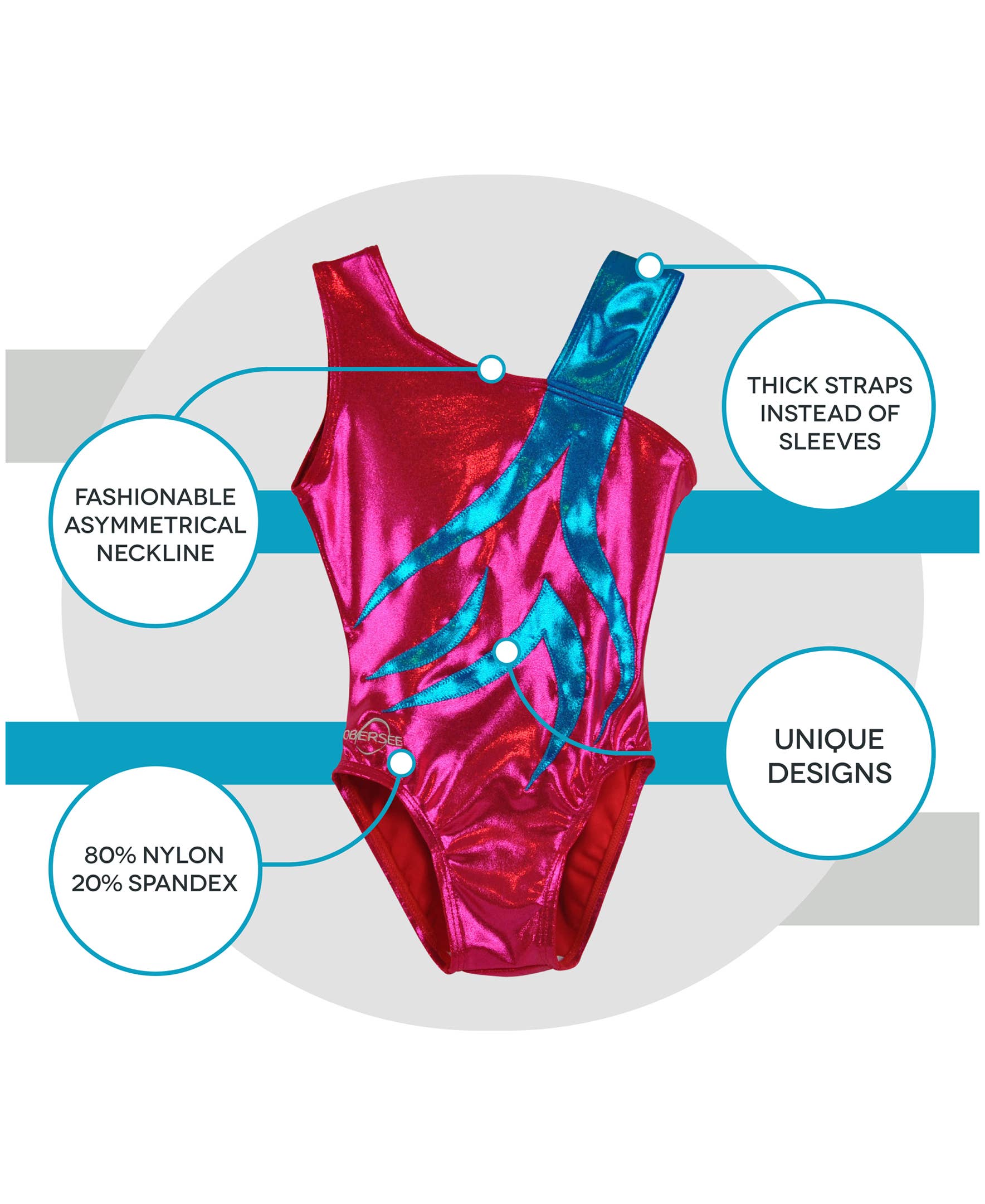 Obersee - Wholesale Tank Top - Kids - Girl's Gymnastics Leotard - Spin Fuchsia3