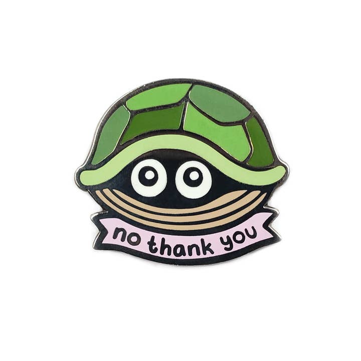 Kolorspun Pins - Wholesale Lapel Pin/Button - No Thank You Turtle Enamel Pin