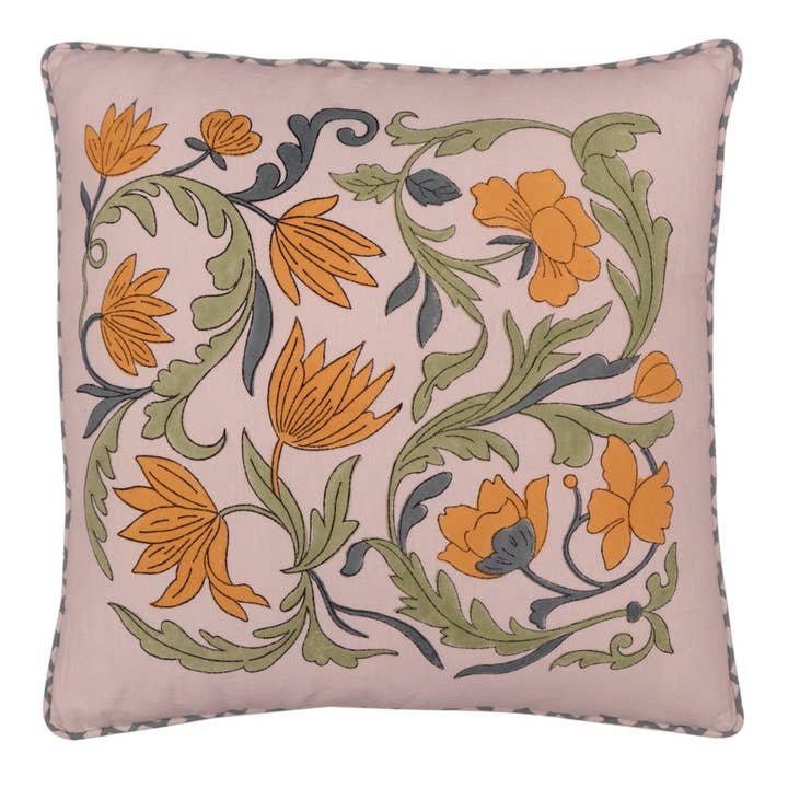 Funda de cojín estampada a mano – 50x50 cm para venta al por mayor de Neem Crafts