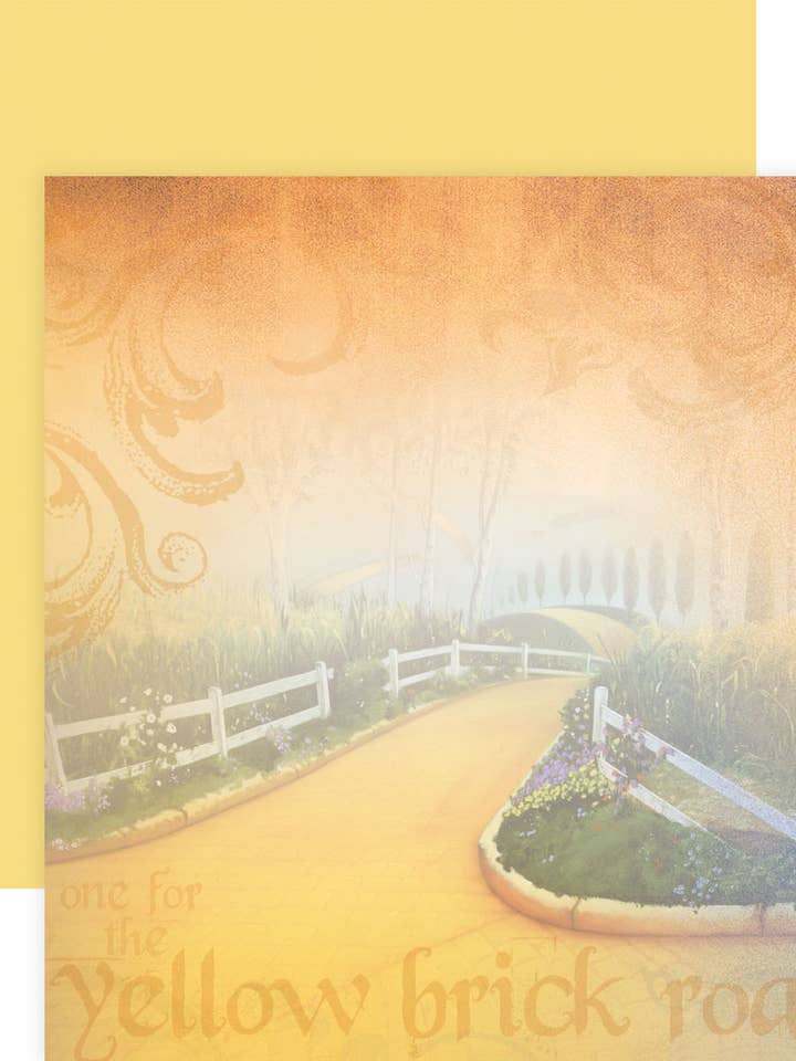 Estrada de Tijolos Amarelos - Papel Dupla Face Mágico de Oz por atacado de Paper House Productions