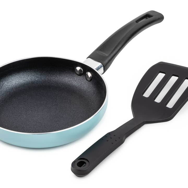 2pc Mini Round Fry Pan With Slotted Turner Set for wholesale by Core Home