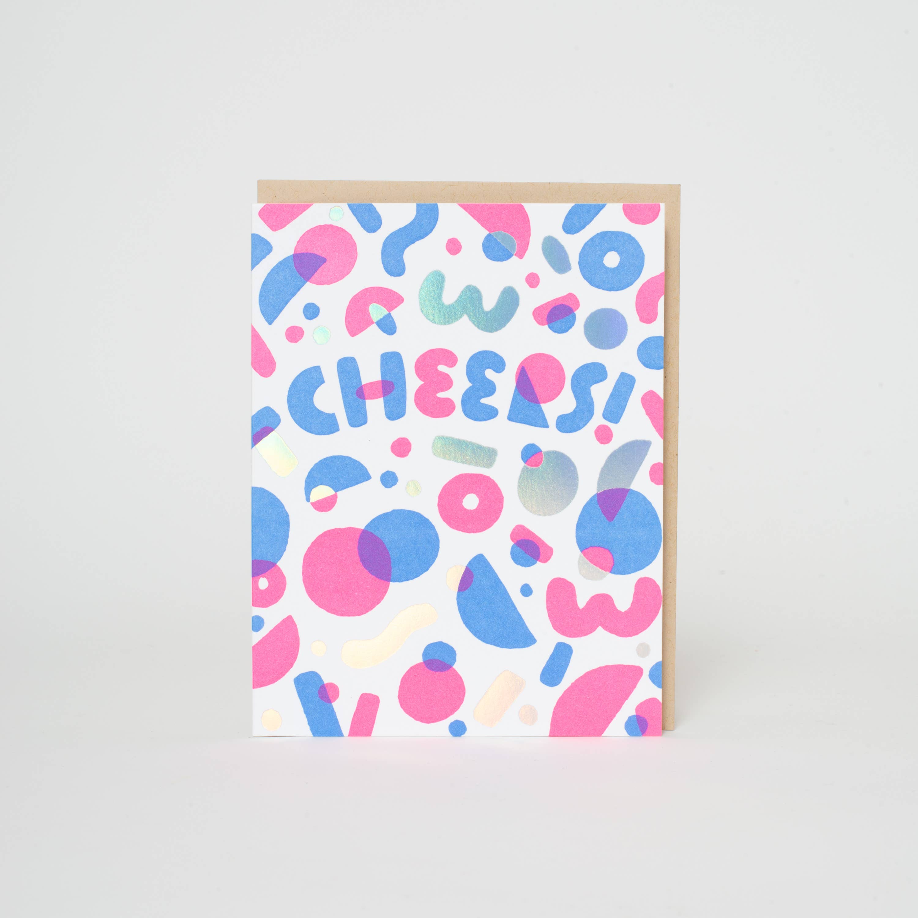 Egg Press Manufacturing - Wholesale Everyday Greeting Card - Confetti Cheers Letterpress Greeting Card by Hello!Lucky1