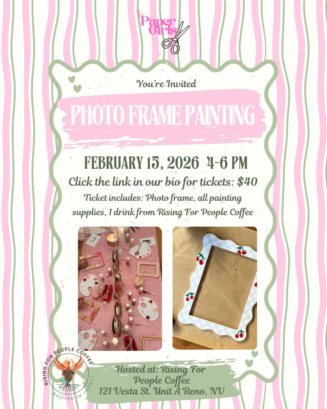 Rising For People Coffee Company - Wholesale DIY Craft Kit - 🎨 Photo Frame Painting x The Paper Girls Collab