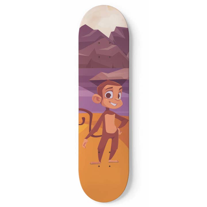 Islanders Cartoon inspired - 'Monkey' - Skateboard Wall Art for wholesale by SkateboardArtsy