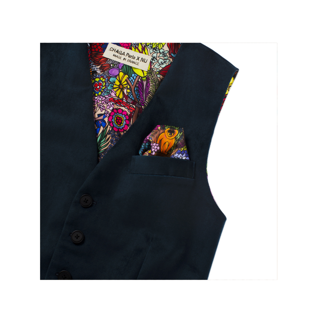 chaga paris - Wholesale Pocket Square - Men's - CHAGA JUNGLE SILK CLUTCH1