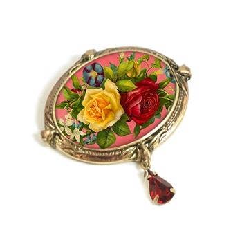 Roses Valentine Pin P350 - 50% OFF!! for wholesale by Sweet Romance Jewelry