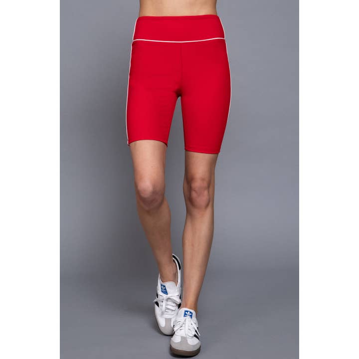 FIETS SHORTS MET PIPING VOOR WORKOUTS voor wholesale door Paperdoll