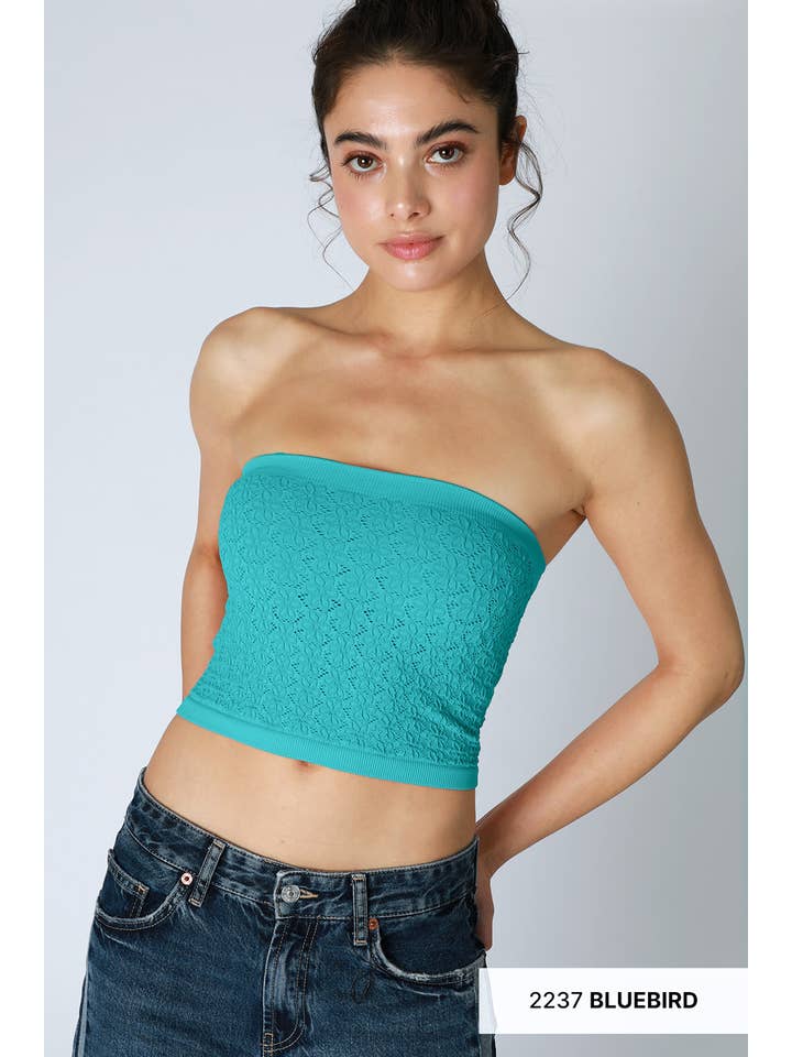 NIKIBIKI - Wholesale Bustier - Women's - NS8376 - Floral Lace Tube Top