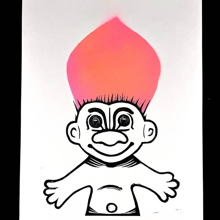 Pixel Palmer - Wholesale Art Print - Troll Dolls - Screen Print6