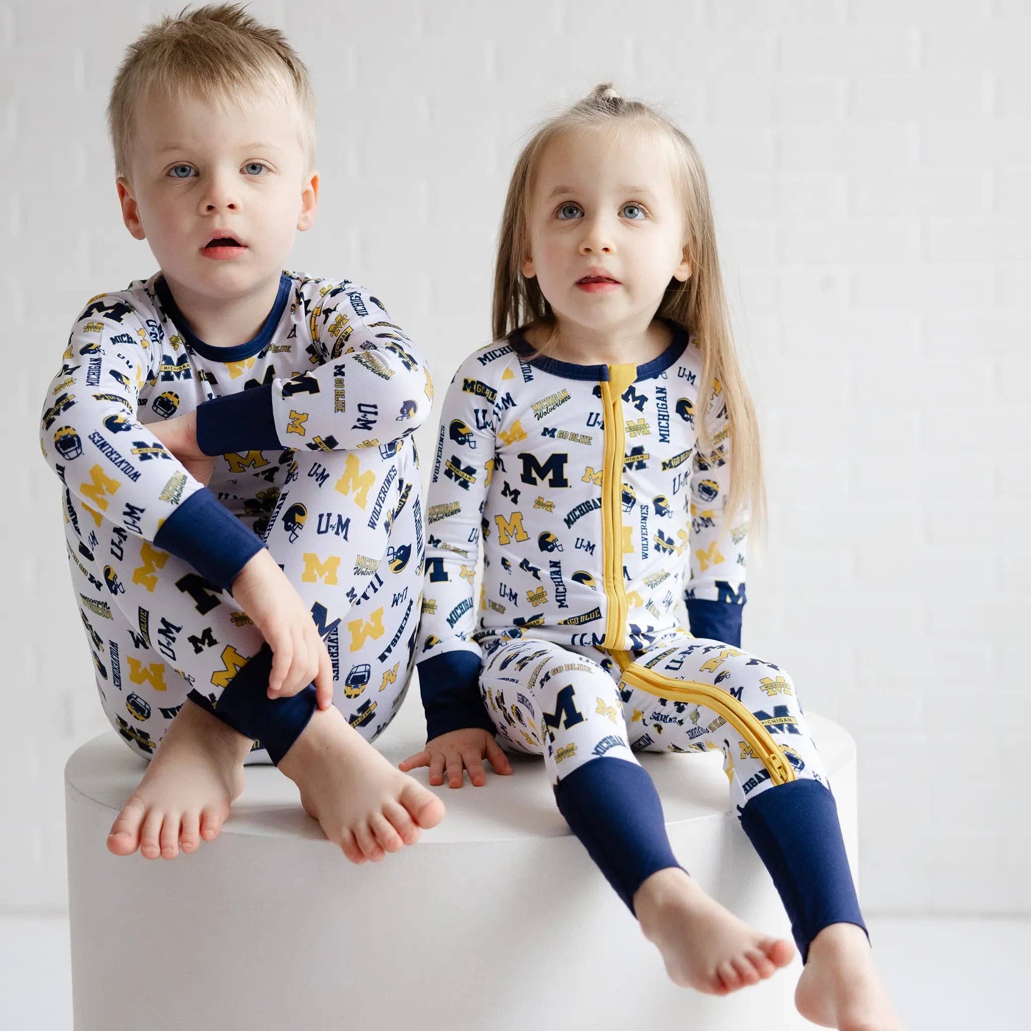 Tailgate Tikes - Wholesale Sleepwear Set - Kids - Michigan Wolverines Two-Piece Pajama Set4