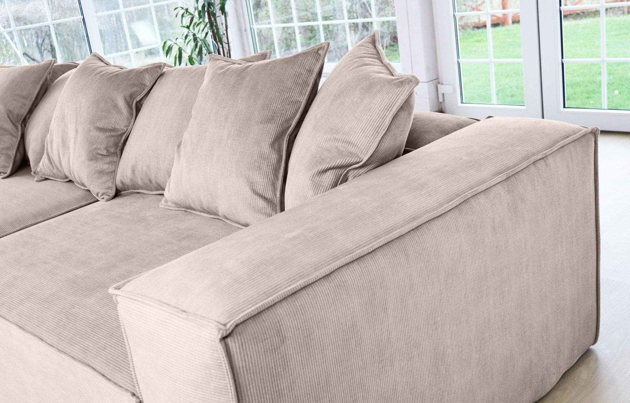 SCANDINAVIAN STORIES by MARTON - Wholesale Sofa - Stockholm 4-seater Sofa, exclusive Corduroy, Mole, removable & washable covers4