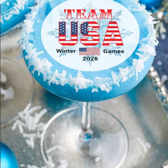 Winter Games Edible Drink Toppers, Olympics Party Decor for wholesale by Homespun Parties